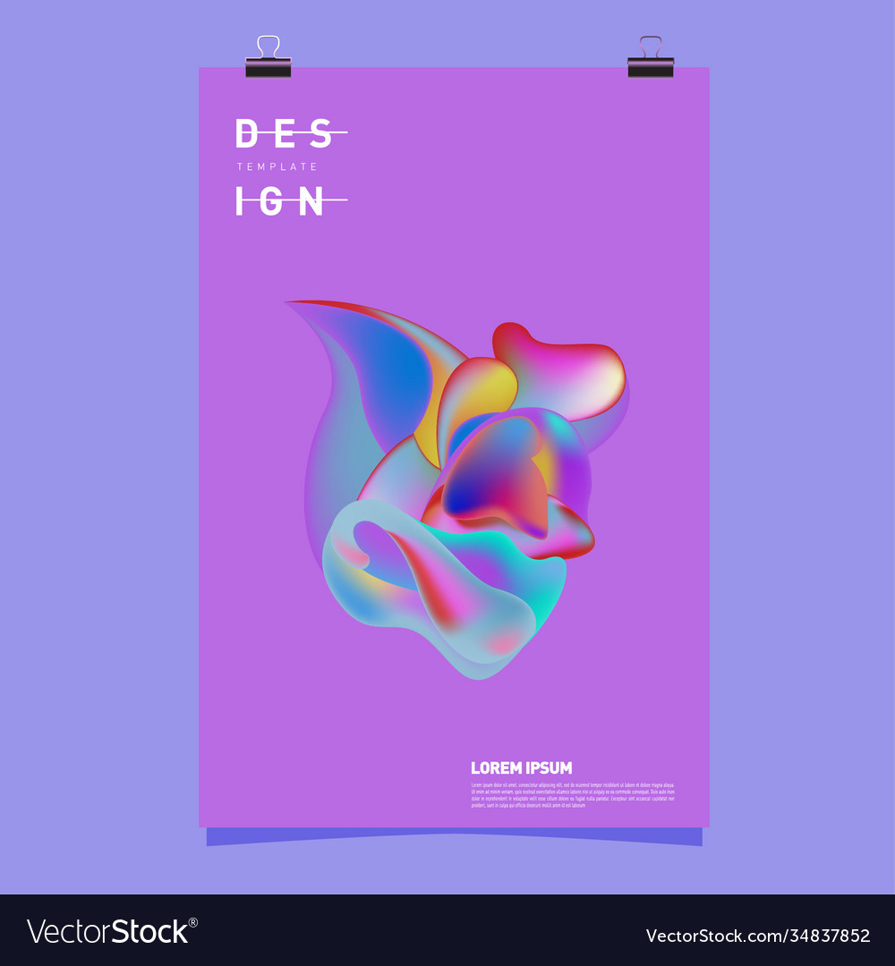 Simple abstract colorful fluid background