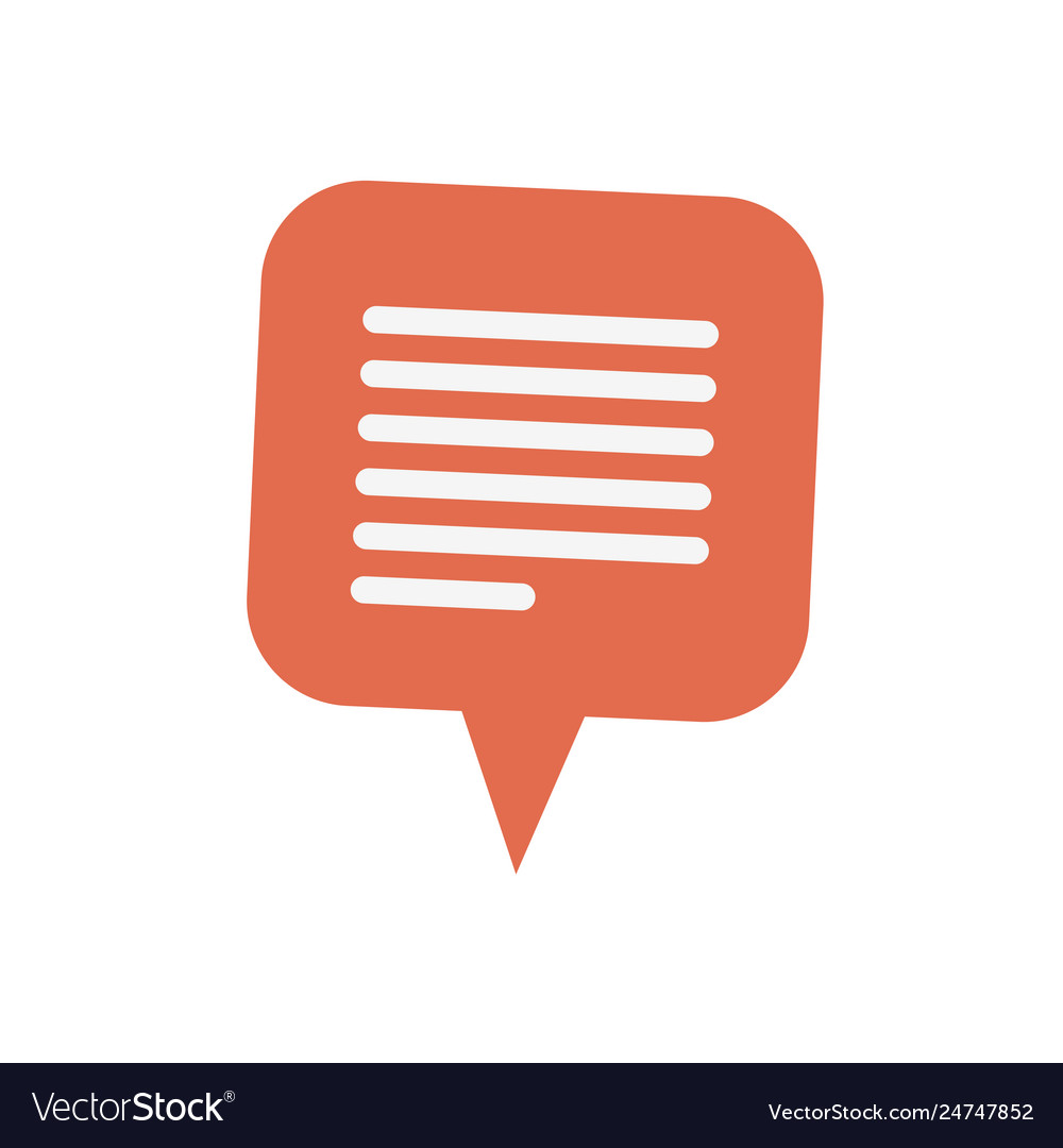Speech bubble with message isolated icon Vector Image Speech bubble with message isolated icon