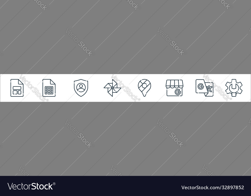 Suite line icons linear set quality vector image Suite line icons linear set quality