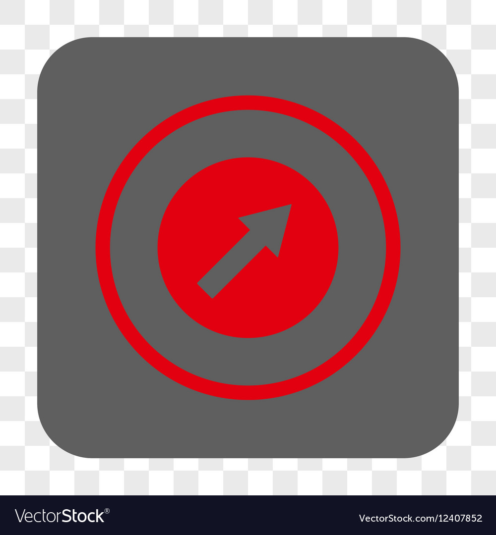 Up-right rounded arrow square button
