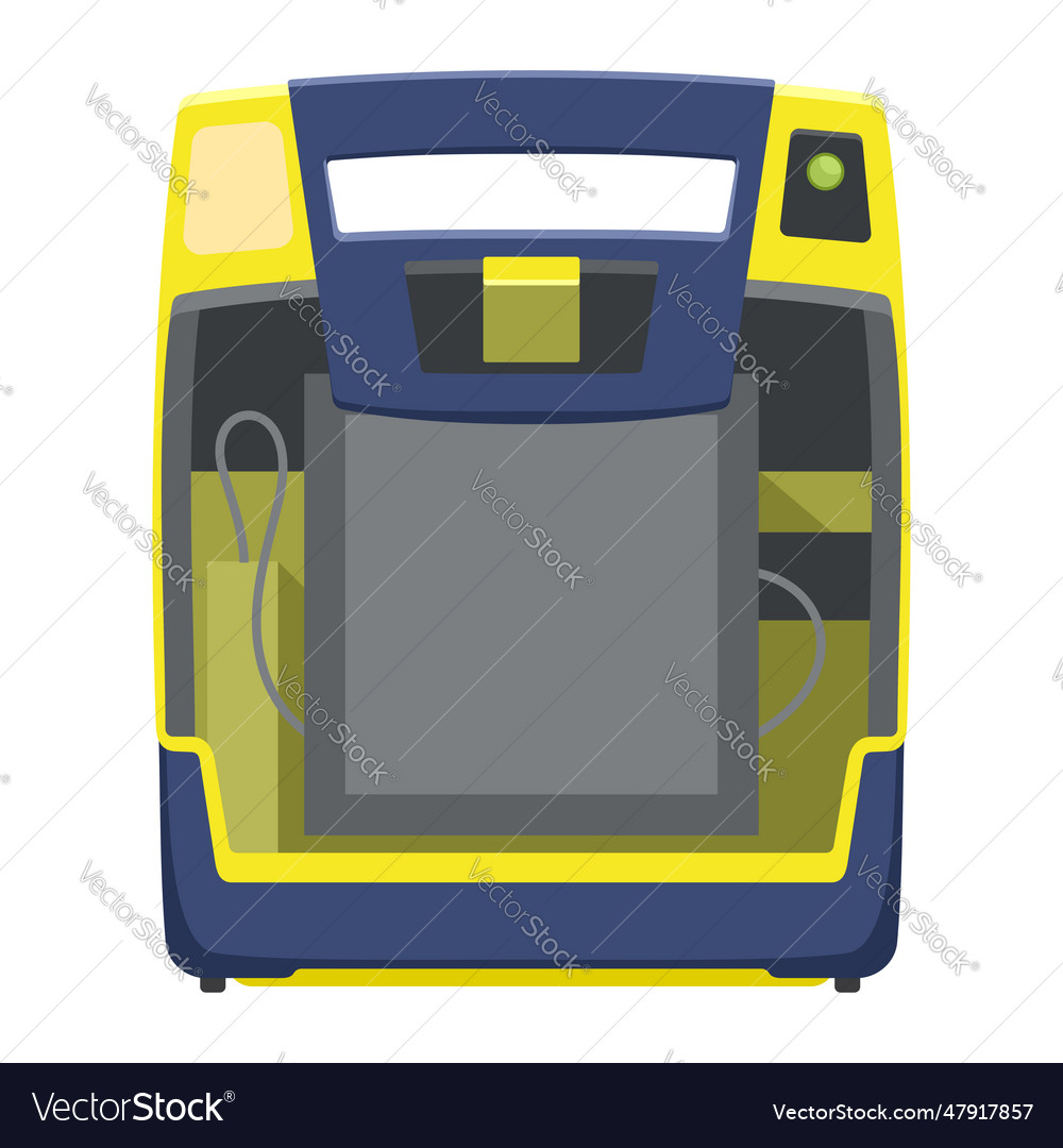 Aed flat icon - automated external defibrillator vector image Aed flat icon - automated external defibrillator