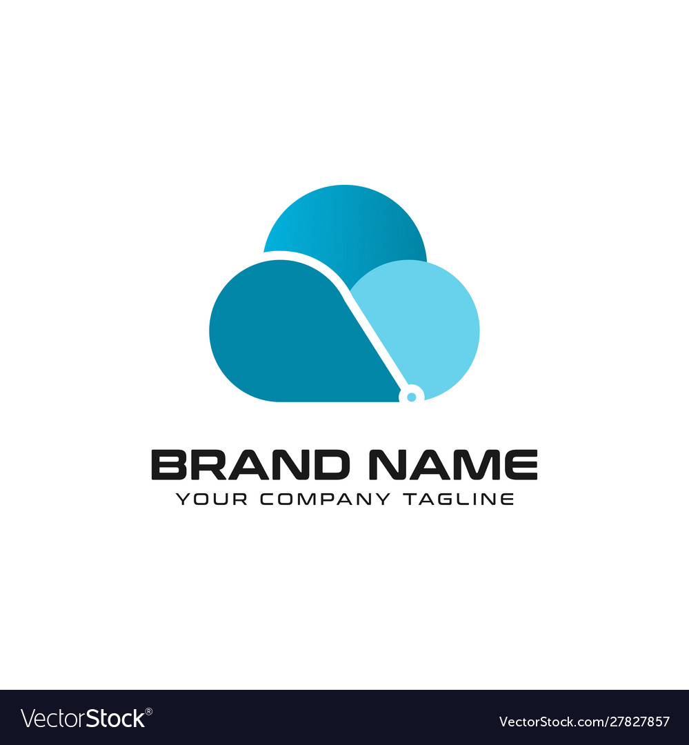 Cloud technology logo Royalty Free Vector Image