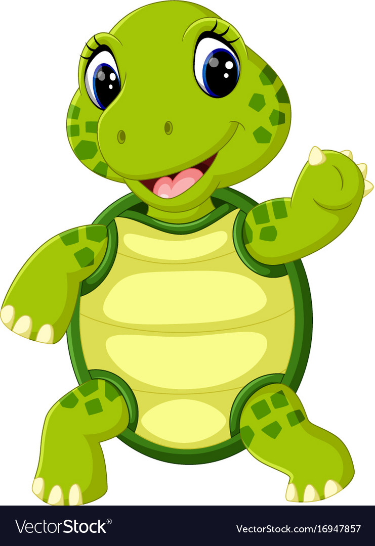 Cute cartoon turtle Royalty Free Vector Image - VectorStock