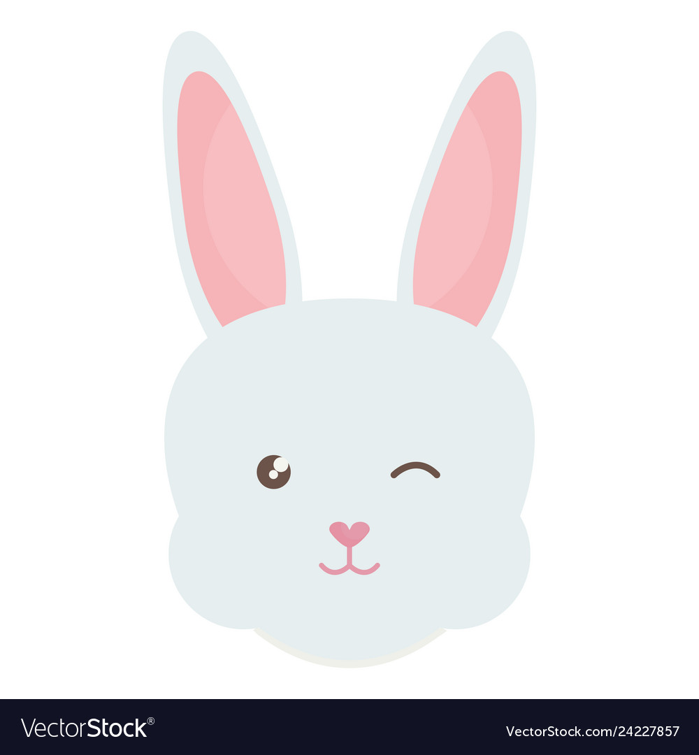 Cute rabbit head character