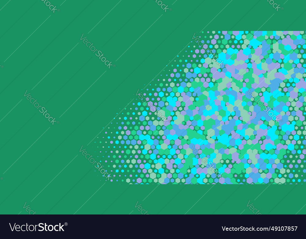 Geometric multi size hexagon with color