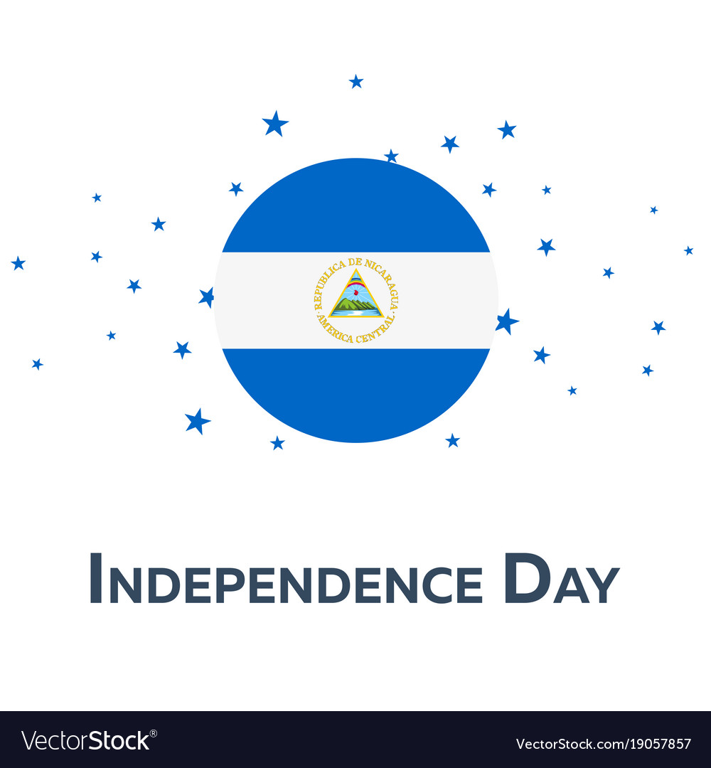 independence day of nicaragua patriotic banner vector image