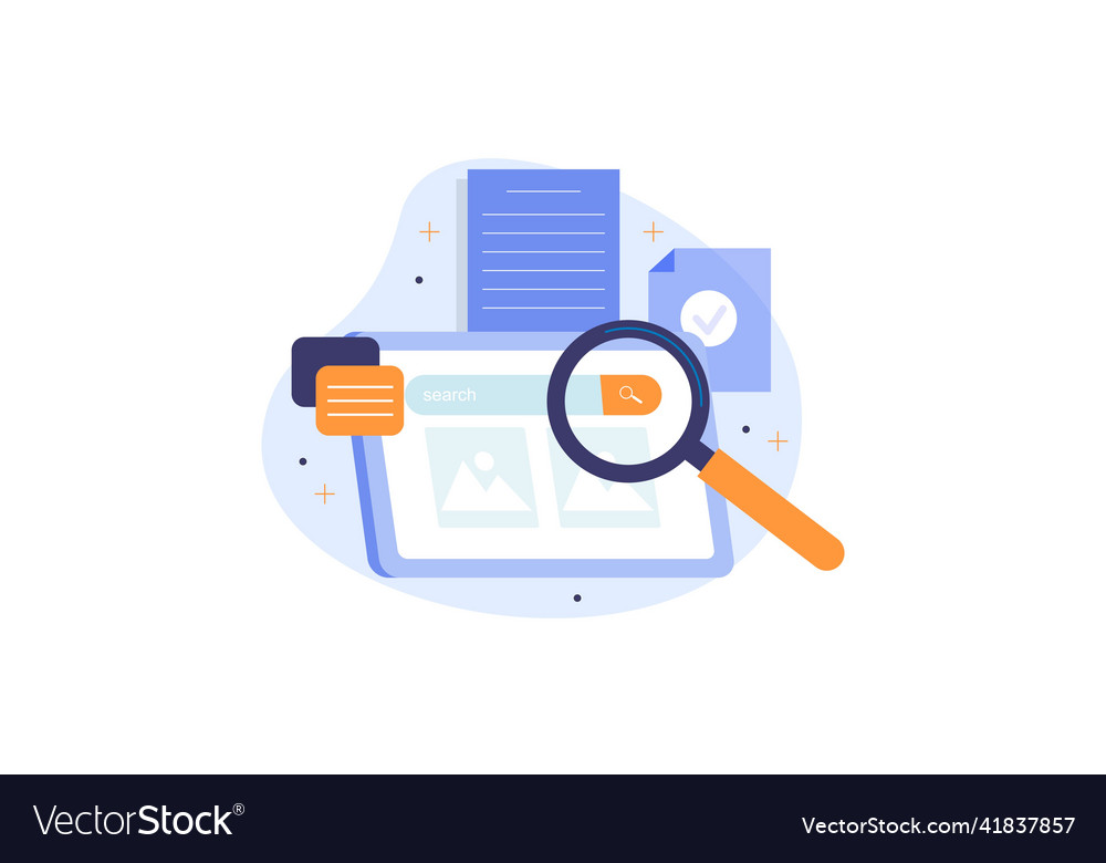 Magnifying glass with file searching