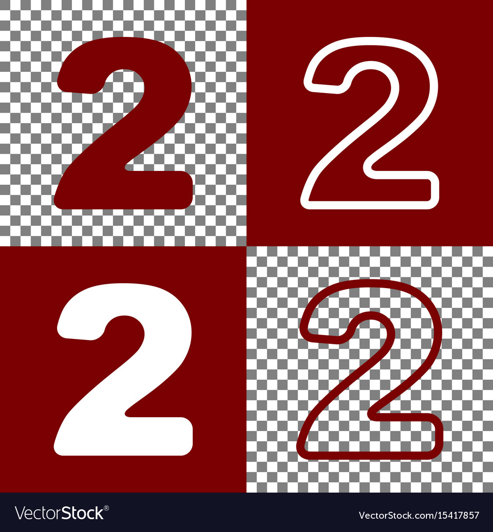 Number 2 sign design template elements