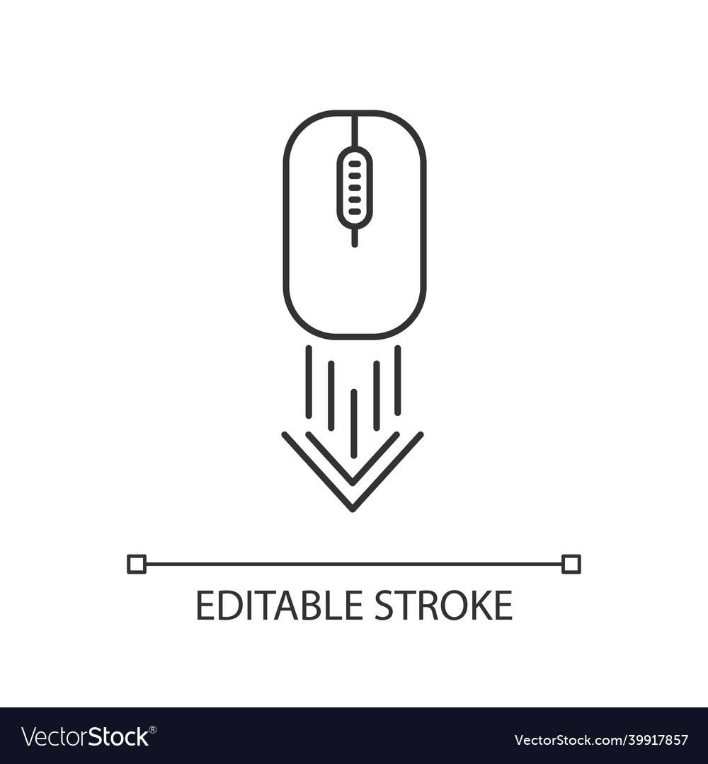 Scrolling down computer mouse pixel perfect