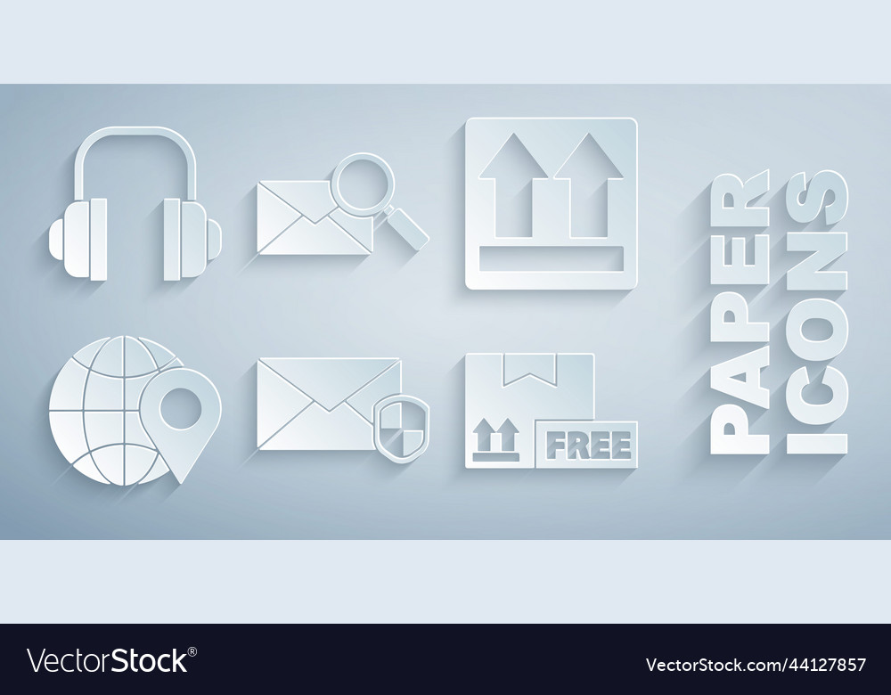 Set envelope with shield this side up location