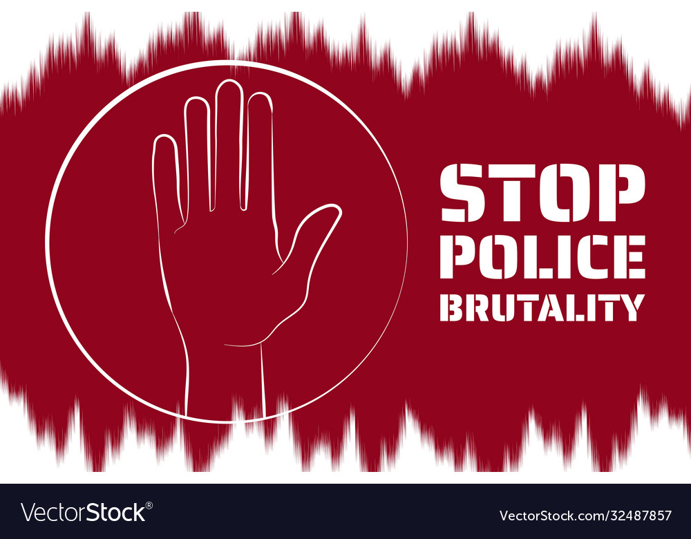 Stop police brutality concept template Royalty Free Vector