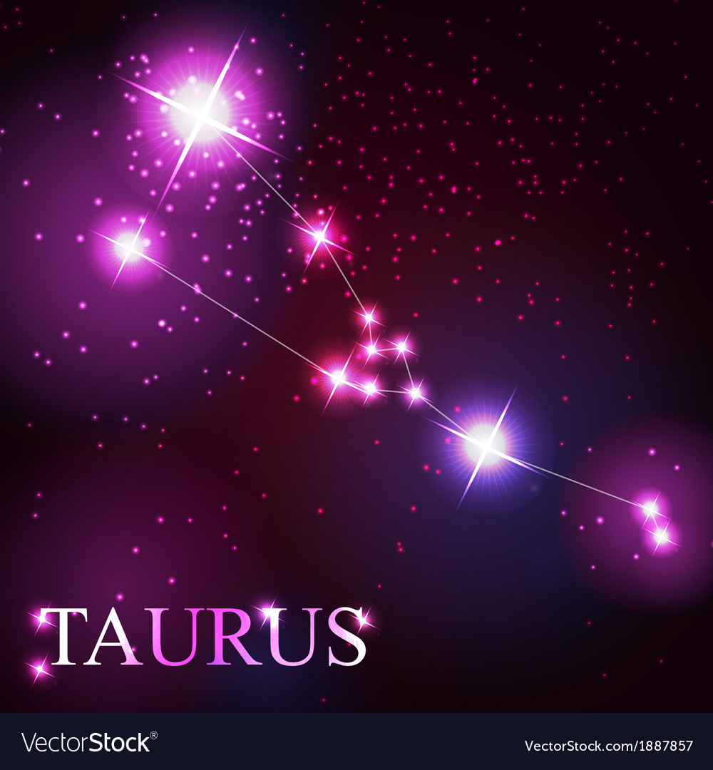 Taurus Sternzeichen der schönen hellen Sterne