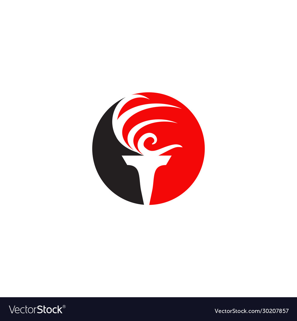 Torch Logo Design Vorlage vector image Torch Logo Design Vorlage