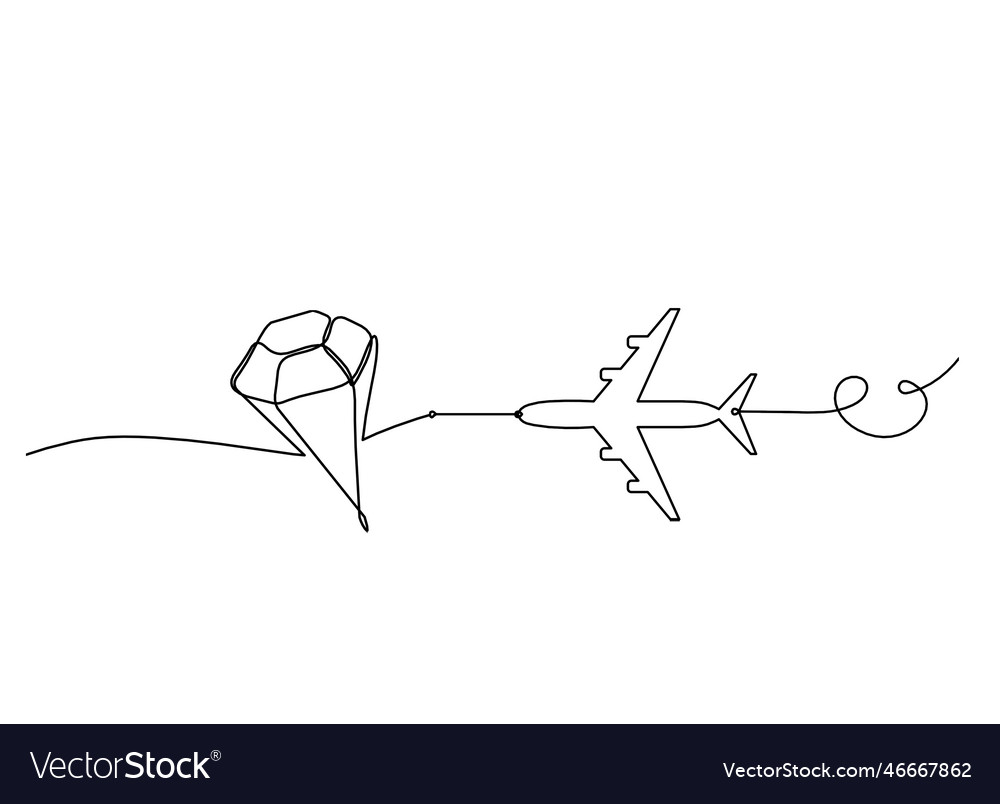 Abstract crystal with plane as continuous lines Vector Image Abstract crystal with plane as continuous lines