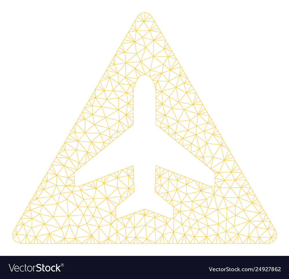 Airplane problem polygonal frame mesh Vector Image Airplane problem polygonal frame mesh