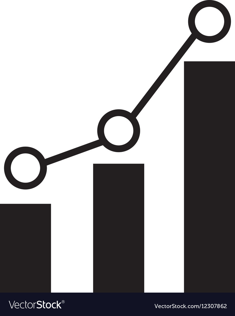 Bar graph chart icon image