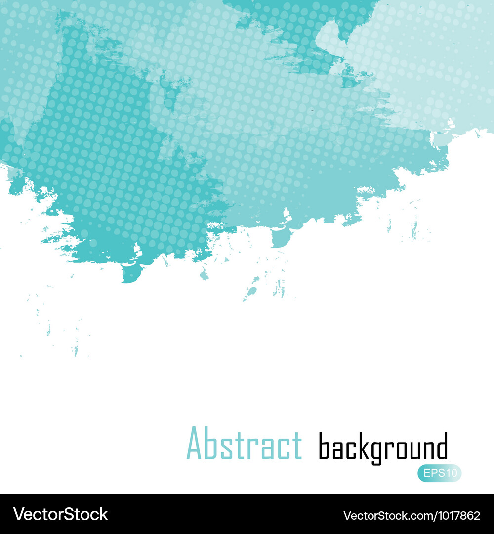 Blue abstract paint splashes background wit Vector Image
