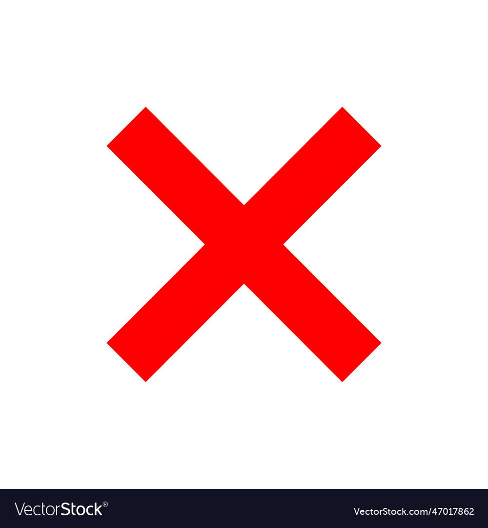 Cancel icon flat on white background