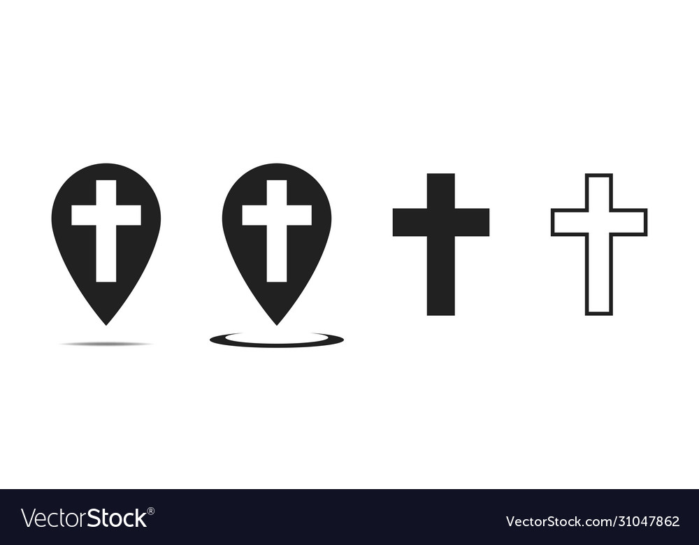 Christian Kreuz Zeichenzeiger innen vector image Christian Kreuz Zeichenzeiger innen