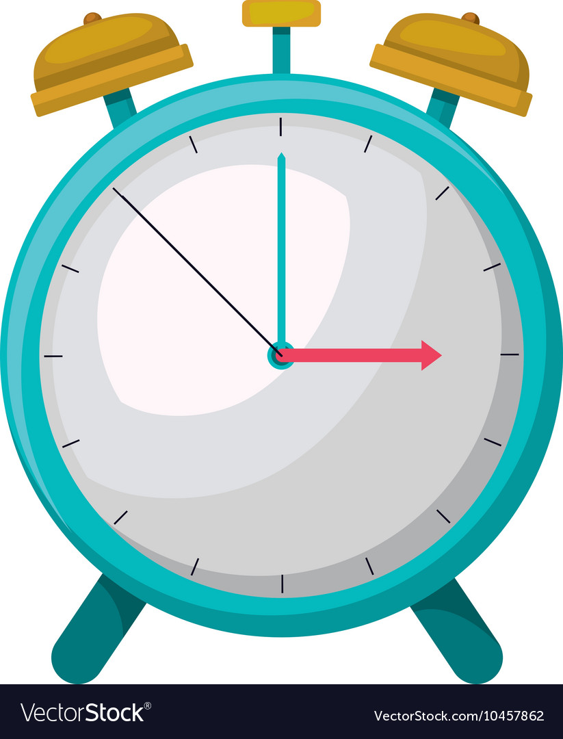 Clock alarm time drawing isolated icon