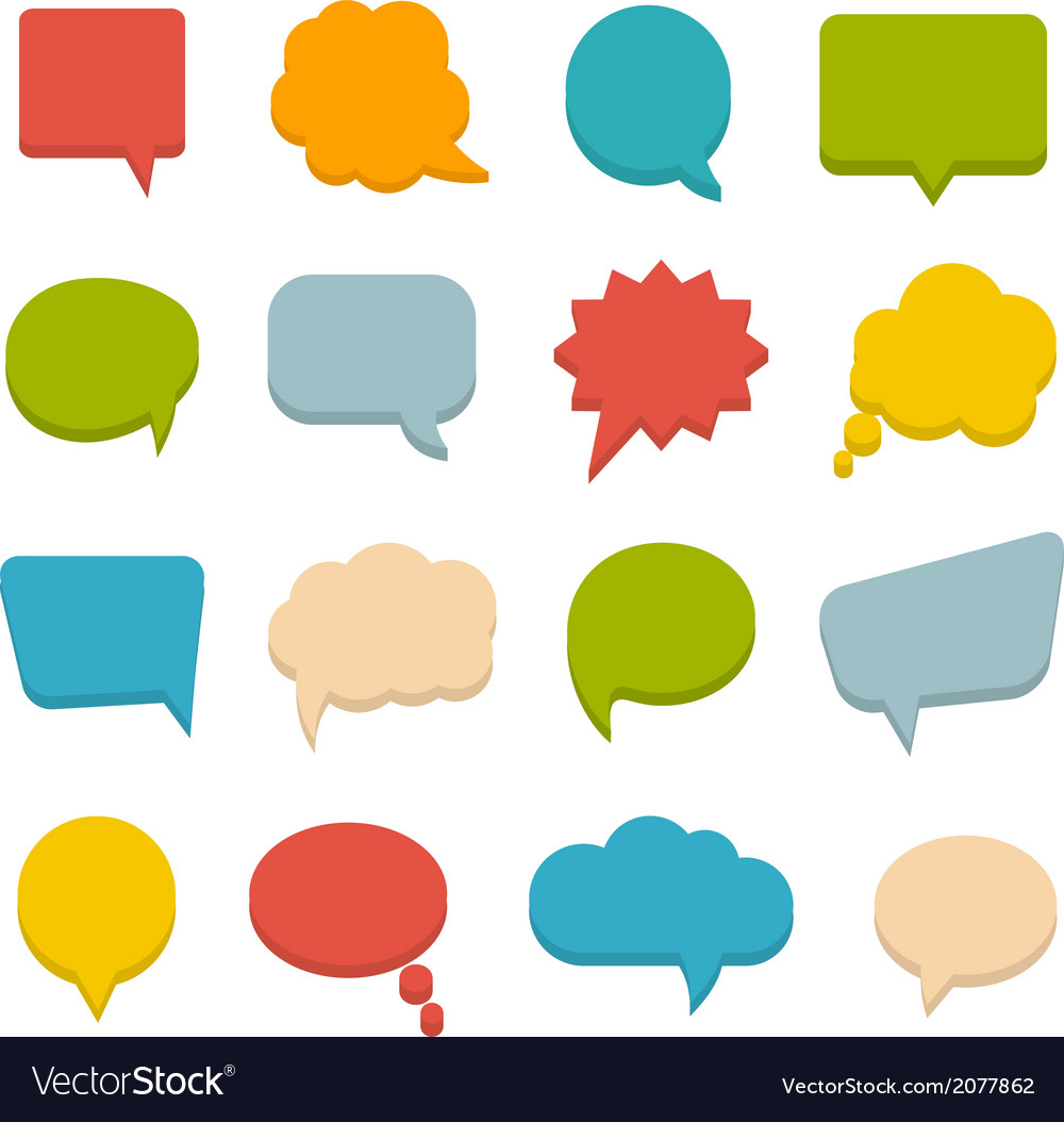 colored communication bubbles royalty free vector image
