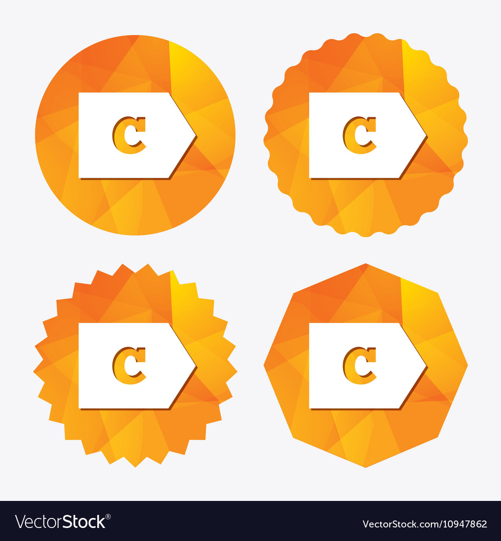 Energy efficiency class c consumption Royalty Free Vector