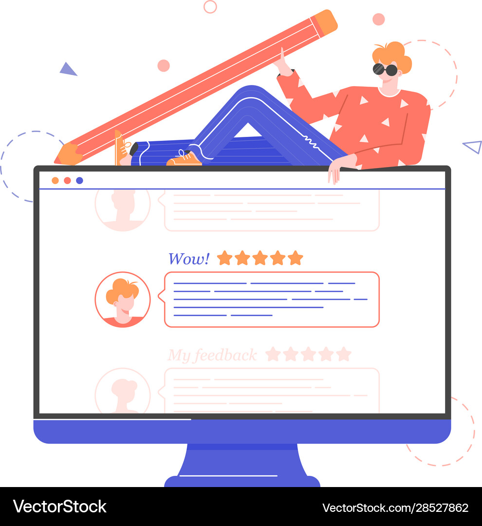 Feedback or rating concept Royalty Free Vector Image