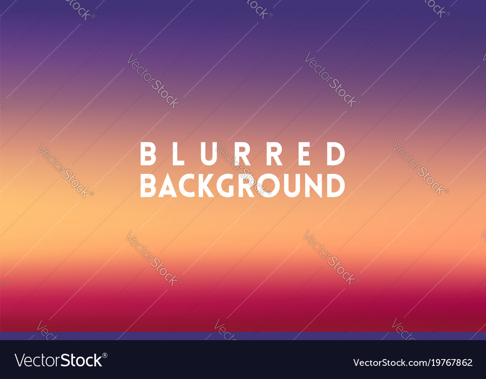 Horizontal wide sunset blurred background