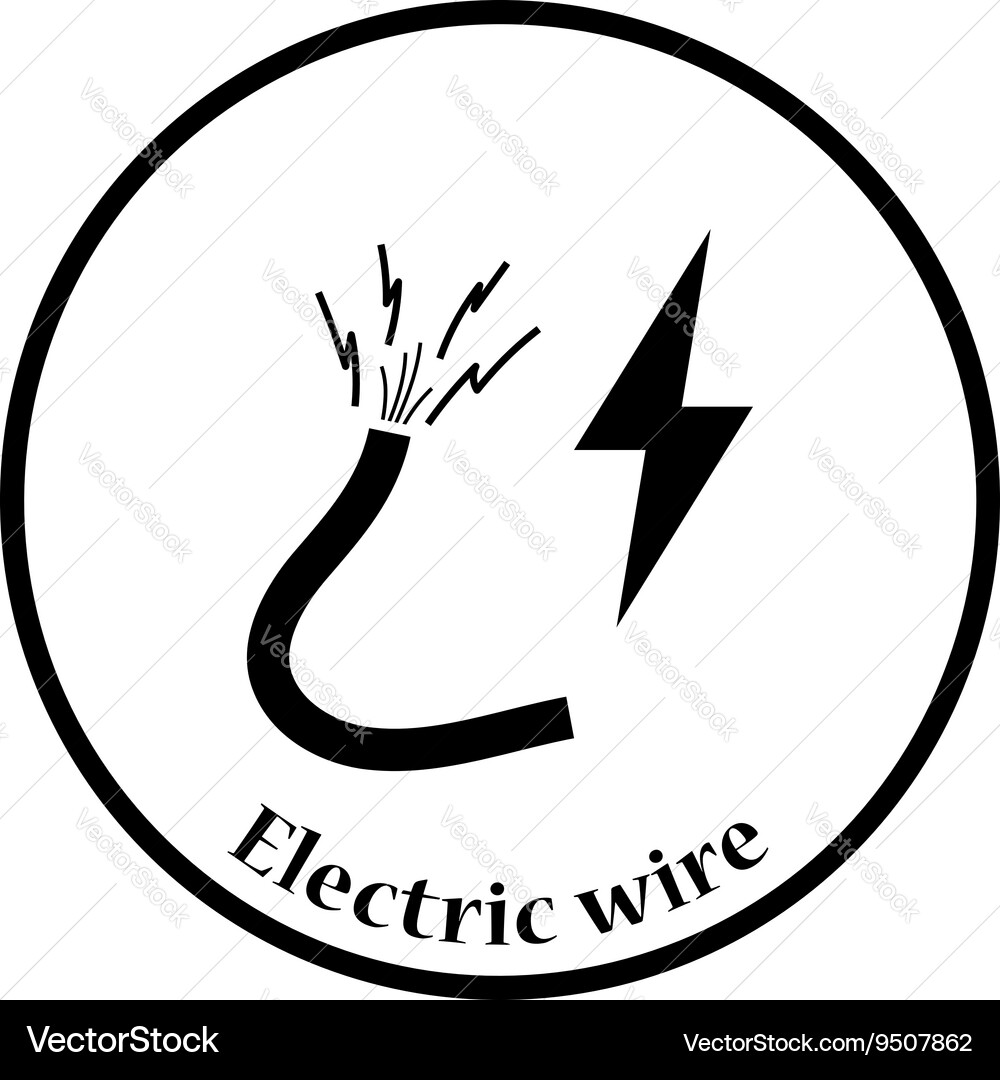 Icon of wire Royalty Free Vector Image - VectorStock