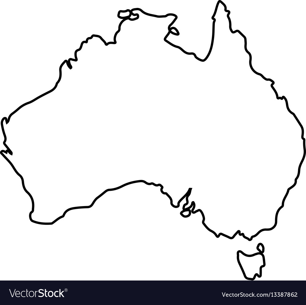 Isolated australian map Royalty Free Vector Image