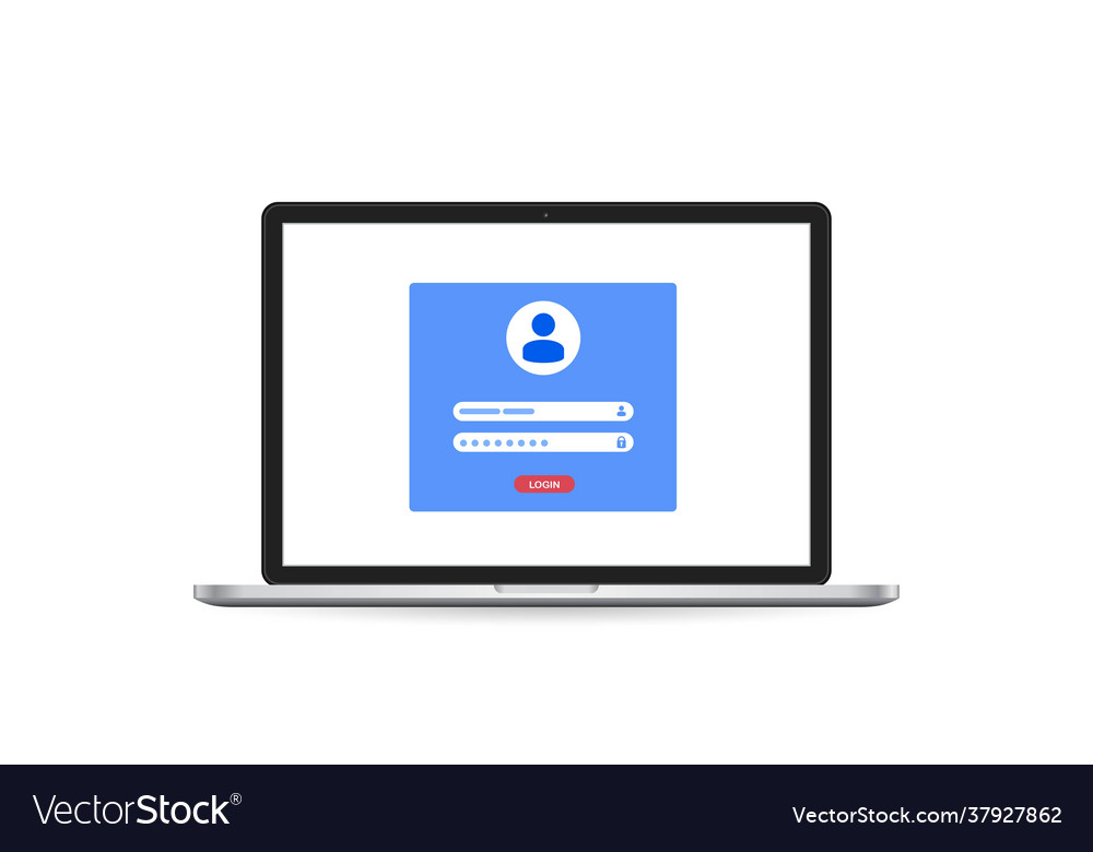 Laptop computer with authorization on screen