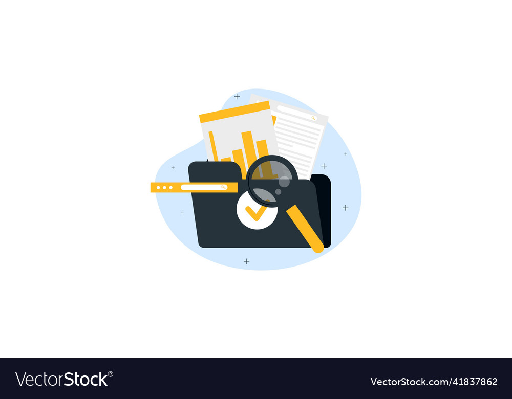 Magnifying glass with file searching