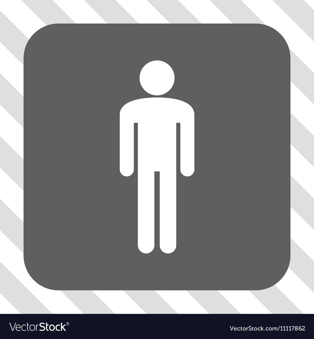 Man rounded square button
