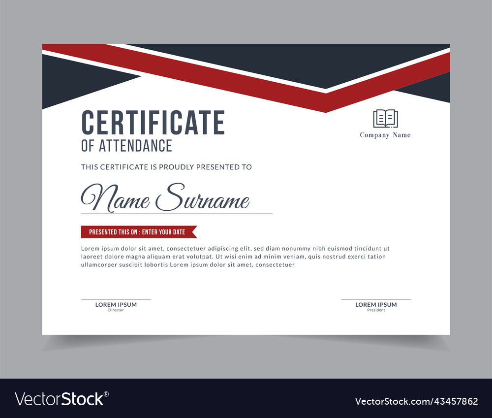 Modern certificate template design layout