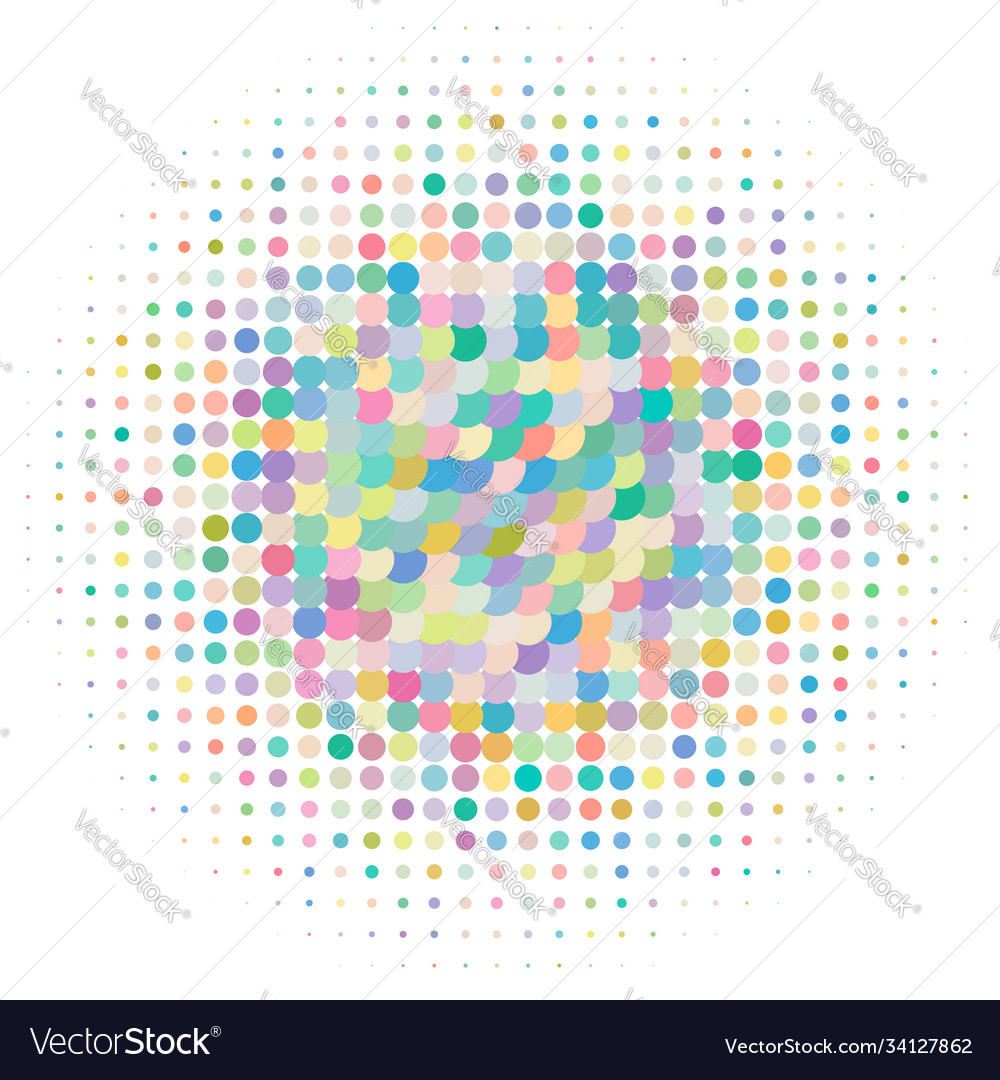 Random colorful dots halftone half-tone element