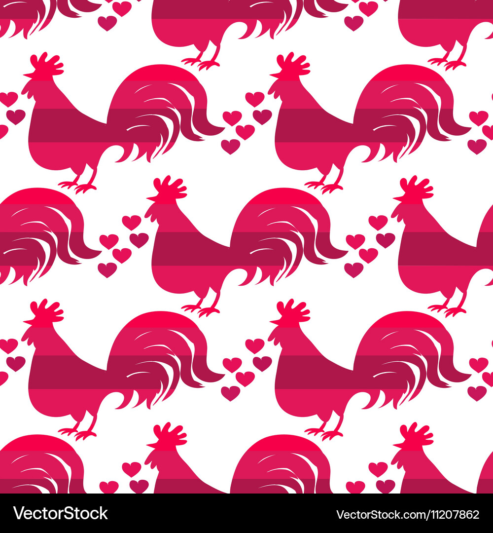 Rooster pattern3 Royalty Free Vector Image - VectorStock