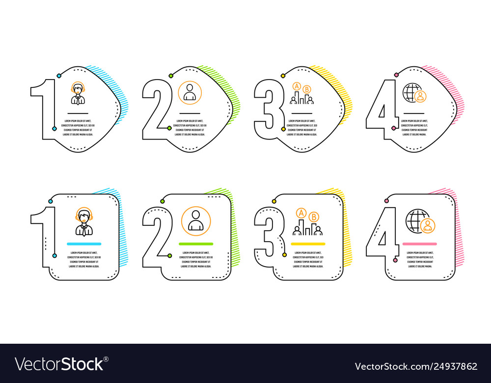 Shipping support ab testing and avatar icons set vector image Shipping support ab testing and avatar icons set