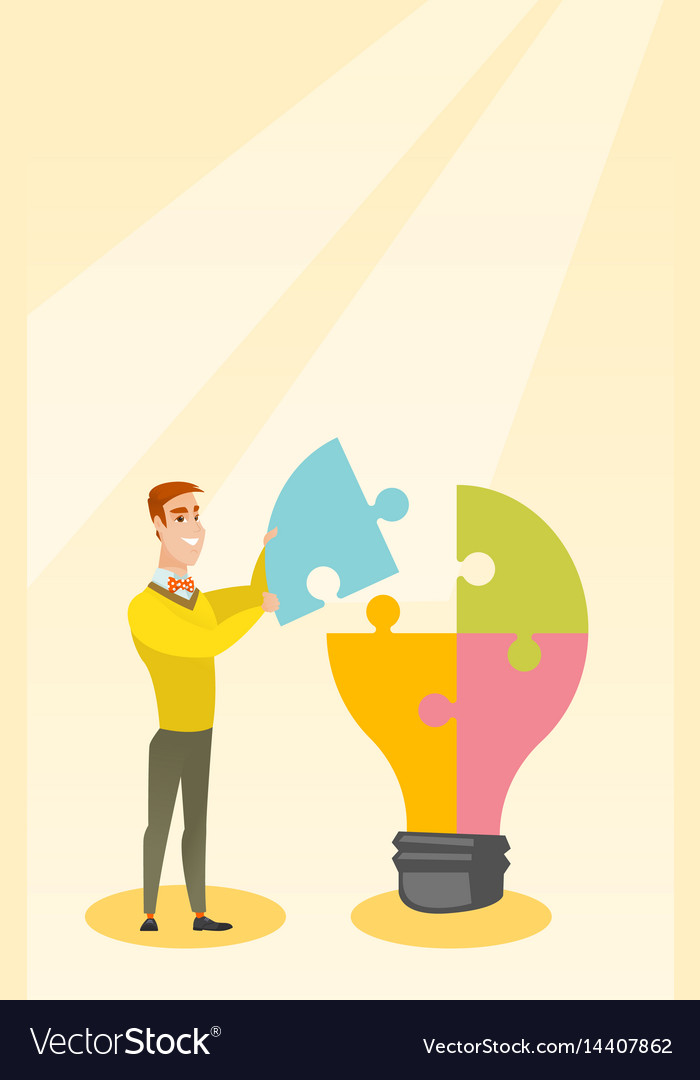 Student with idea lightbulb