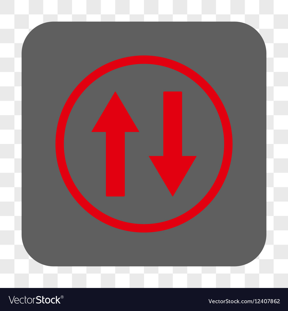 Vertical flip arrows rounded square button