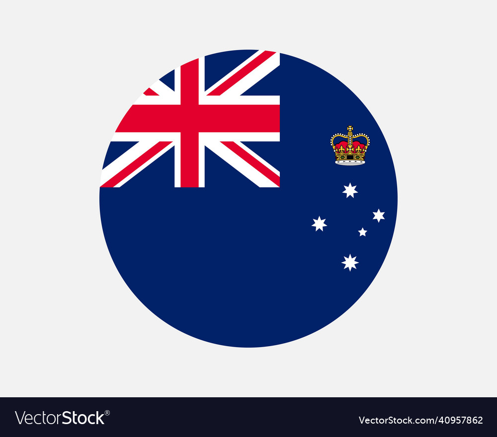 Victoria vic australia round circle banner flag Vector Image