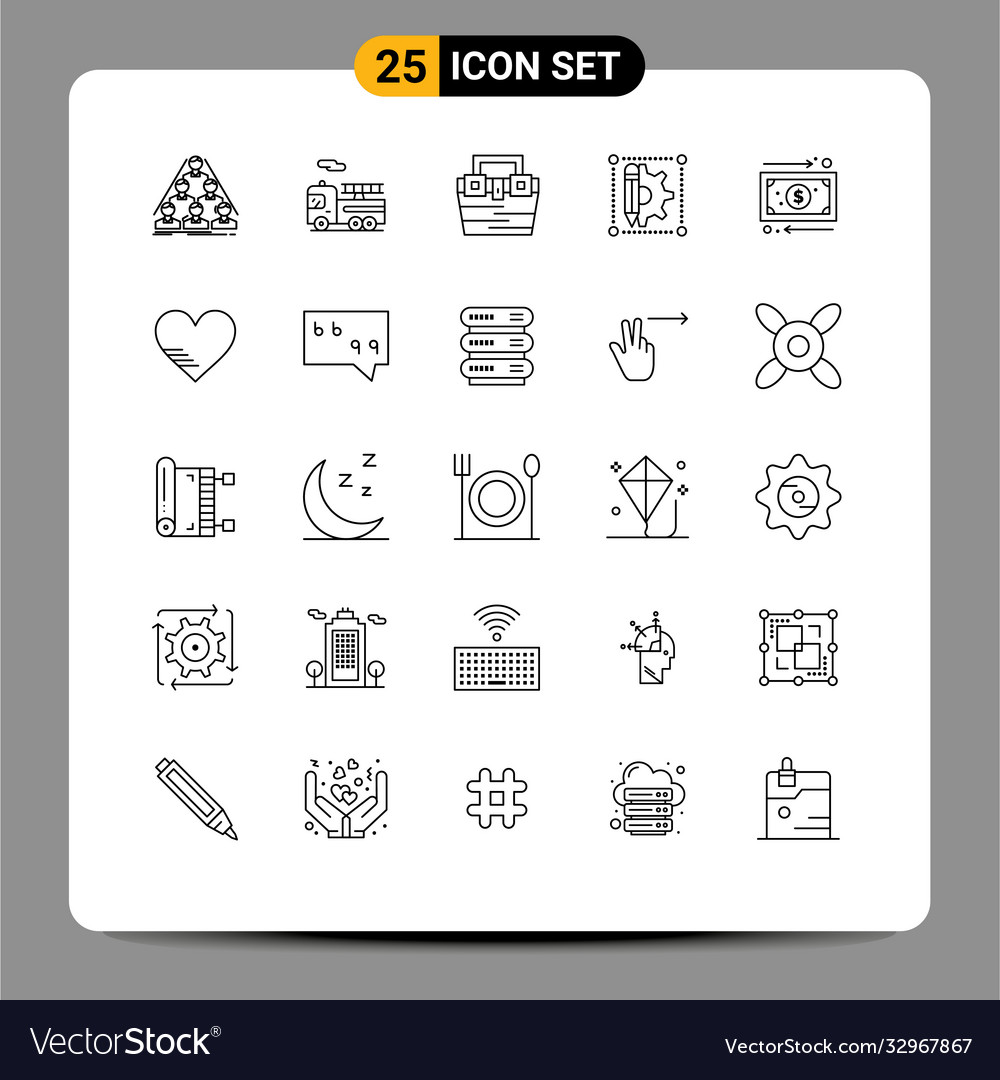 25 universal lines set for web and mobile