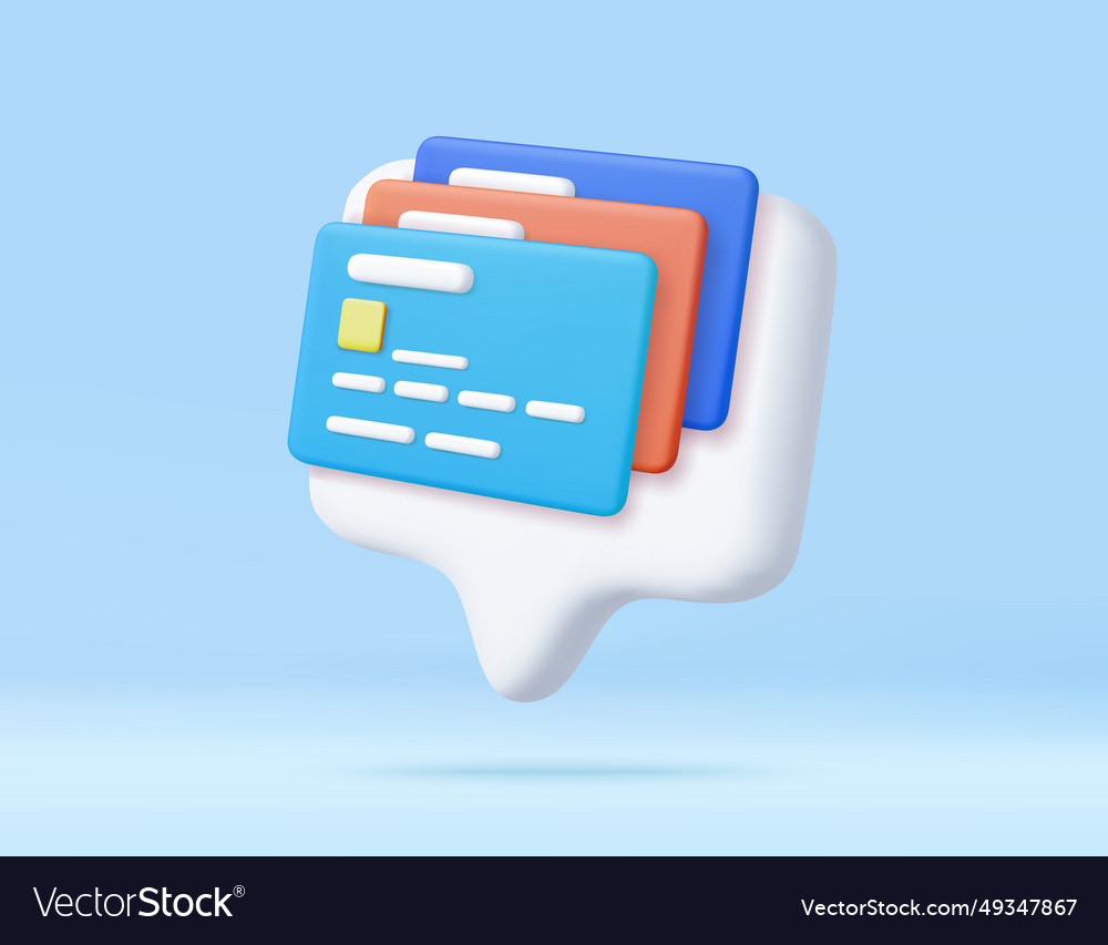 3d credit card Royalty Free Vector Image - VectorStock