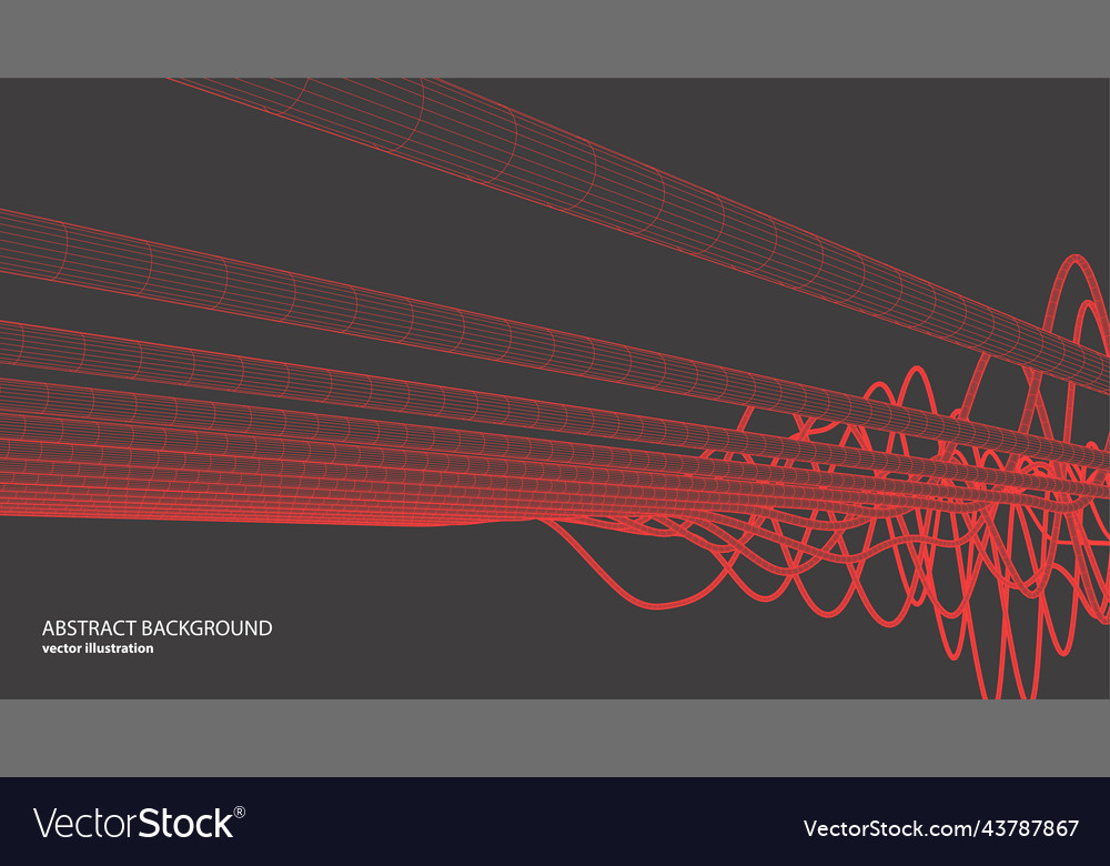 Abstract background with a wireframe dynamic Vector Image