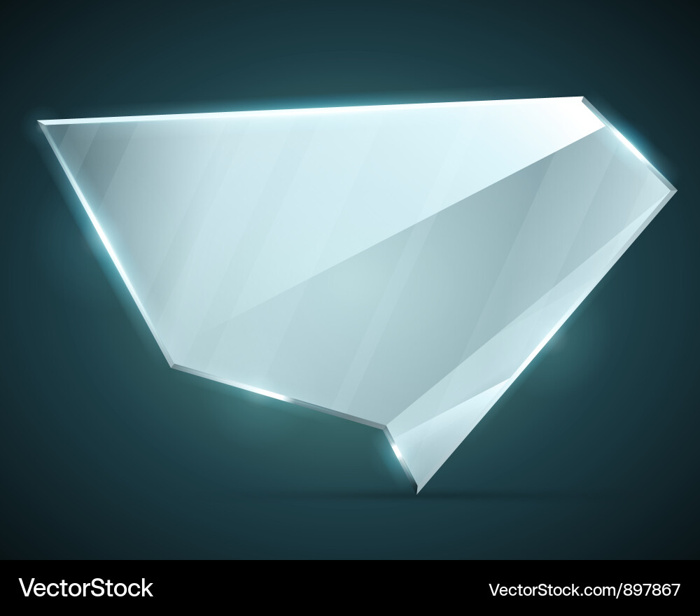 Abstract glossy speech bubble Royalty Free Vector Image