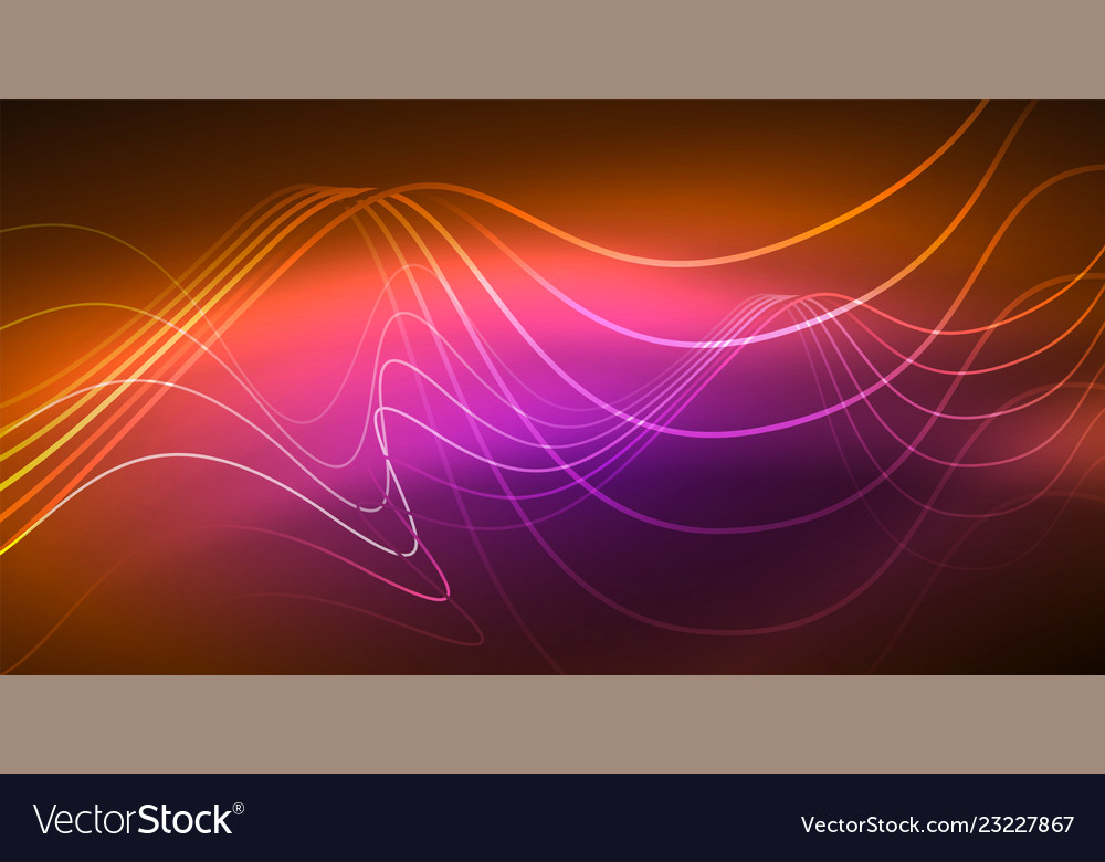 Abstract shiny glowinng color wave design element Vector Image Abstract shiny glowinng color wave design element