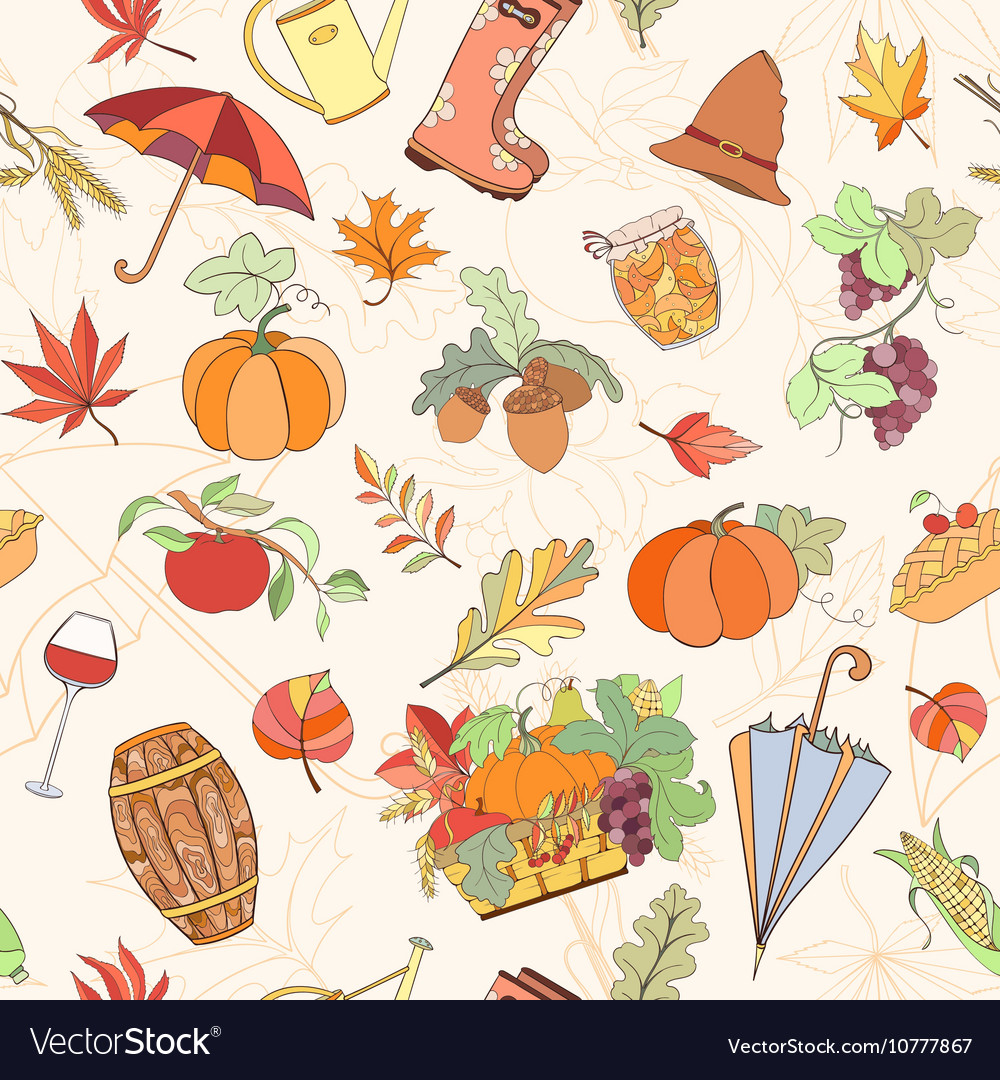 Autumn seamless pattern