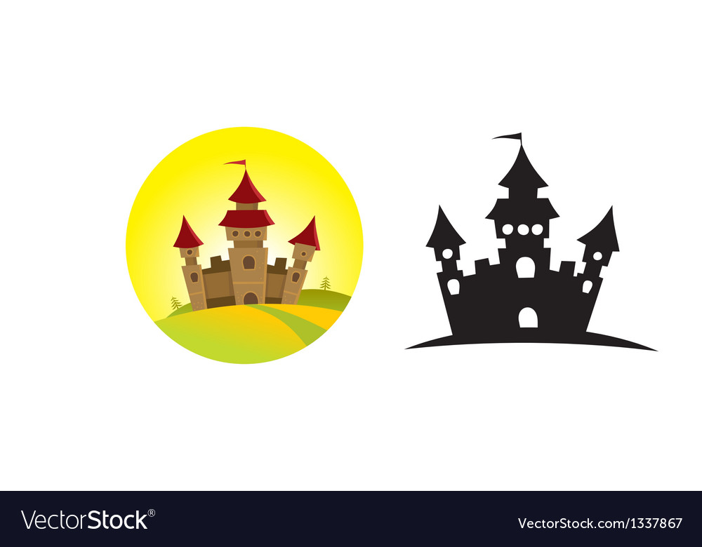 Castle On Hill Royalty Free Vector Image Vectorstock Castle On Hill Royalty Free Vector Image Vectorstock