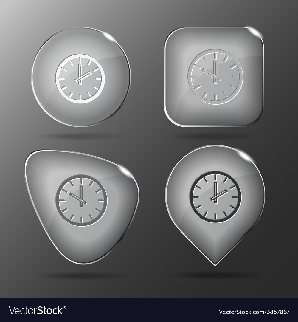 Clock glass buttons