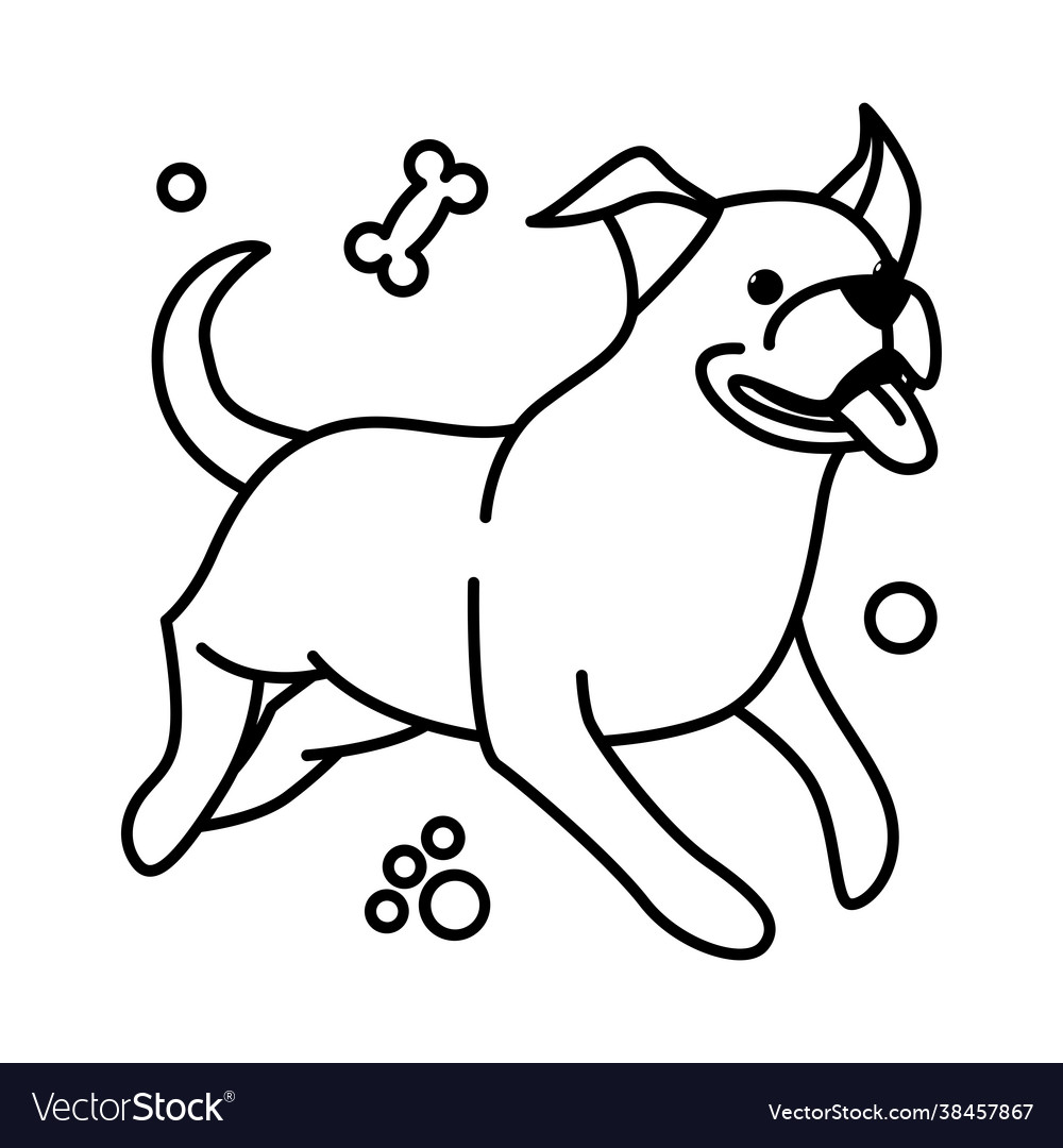 Cute cartoon icon a big dog Royalty Free Vector Image