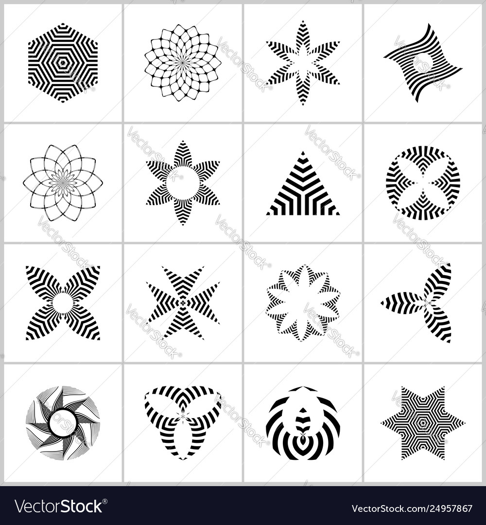 Design elements set vector image Design elements set
